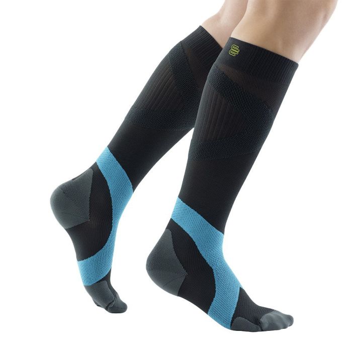 Sports compression stockings BAUERFEIND CS ball&racket, charcoal blue